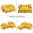 thumbnail image 4 of Large modular combination sofa,Comfortable Cloud Sofa,Modern style sofa,Suitable for use in the living room,Yellow, 4 of 14