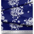 thumbnail image 3 of Soimoi Polyester Crepe Fabric Leaves, & Rose Floral Fabric Prints by Yard 42 Inch Wide, 3 of 3