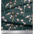 thumbnail image 2 of Soimoi Tissu Poly Georgette Feuilles, Floral et Paradis Moucherolle Imprimé Oiseaux Tissu au Mètre 42 Pouces de Large, 2 of 3