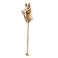 thumbnail image 2 of HILABEE Bâton d'Équitation Jeu d'Imitation Poteau en Bois pour Enfants 3 Ans+ Cadeau Jaune avec Roues, 2 of 9