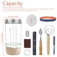 thumbnail image 2 of 9Pcs Sourdough Starter Jar Kit with Scale 730ml Heat Resistant Sourdough Starter Container with Lid Silicone Spatula Thermometer Reusable Glass Fermentation Tank for Sourdough Baking, 2 of 8