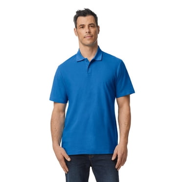 Gildan G648 Polo Piqué Double Softstyle pour Hommes - ROYAL - 4TG