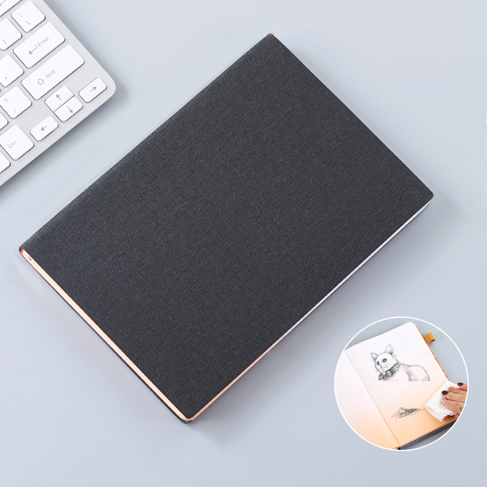 Carnet Effaçable Intelligent A5 avec Intégration d'Application de Numérisation, Pages d'Écriture Réutilisables Convertissant des Notes en Fichiers Modifiables, Couverture en Cuir Écologique, Format Compact pour le Travail sur le Campus