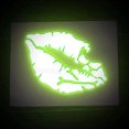 thumbnail image 2 of ORUYROP High Intensity Reflective Vinyl Death Kiss Skull Crossbones Lips Decal Bumper Sticker-Cars, Motorcycles, Helmets, Wind Screens, laptops (18 inches Wide, Special Edition Lime Green), 2 of 6