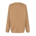 thumbnail image 5 of Chandails en Molleton Col en V pour Femmes Manches Longues Décontractées Tops Chandail Oversize, 5 of 5