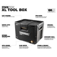 thumbnail image 2 of ToughBuilt StackTech XL Tool box Organizer with Lock and Removable Tray, Black, 2 of 12