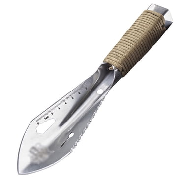 Pelle de Camping Extérieure 7 en 1 Pelle de Jardin Multifonctionnelle Portable Outil de Creusage Tactique Pelles de Camp Ultralégères Argent
