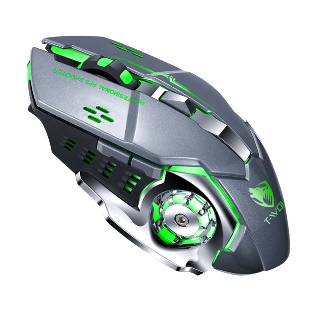RRJ Wolf V6 Wired Gaming Mouse, Mechanical RGB Wired Mouse with Macro Programming, Ergonomic Computer Mouse for PC Laptop Desktop, Electronic Racing Horse Gaming Gear for Esports