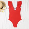 thumbnail image 3 of Birdeem Women Oversized Sports Jumpsuit Surfing Suit Sleeveless Sun Protection Solid Color Swimsuit, 3 of 10