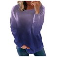 thumbnail image 1 of 2023 Chandail en Molleton de Mode pour Femmes 50 % de Rabais Liquidation et Nouveau Chandail à Col Rond Dégradé d'Hiver T-shirt, 1 of 5