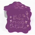 thumbnail image 2 of Inkdotpot Real Rose Gold Foil Baby It's Cold Outside Baby Shower Tags Favor Bracket Shape Hang Pack Of 50 Paper Tags, 2 of 6