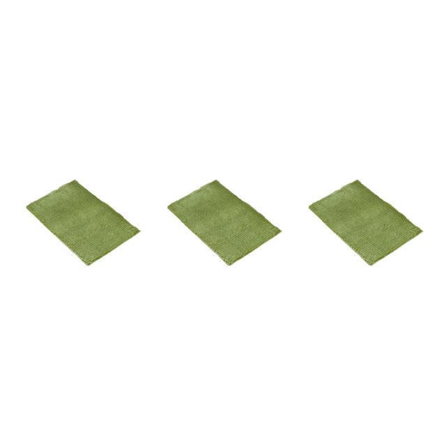 Youkk Polyester Chenille Bath Mat - Strong Water Absorption Exquisite Crafted Soft Texture No Shedding Yellow Green 40cm*60cm 3Set