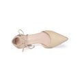thumbnail image 4 of BLISSFUL STEP Escarpins Habillés à Talons Blocs Hauts pour Femmes à Bout Pointu avec Bride à la Cheville Beige 6,5, 4 of 8