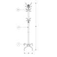 thumbnail image 2 of Monarch Specialties Coat Rack, Hall Tree, Free Standing, 12 Hooks, Entryway, 70"h, Bedroom, Metal, Black, Transitional, 2 of 3