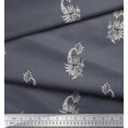 thumbnail image 2 of Soimoi Modal Satin Fabric Floral Block Print Fabric by The Yard 42 Inch Wide, 2 of 3