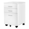 thumbnail image 1 of Monarch Specialties File Cabinet, Rolling Mobile, Storage Drawers, Printer Stand, Office, Work, Laminate, White, Contemporary, Modern, 1 of 4