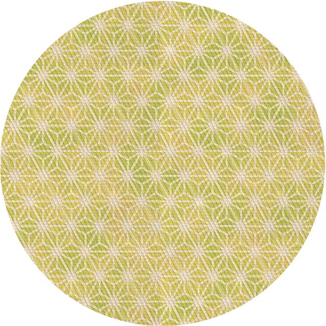 Ahgly Tapis Rond Lavable en Machine Intérieur Transitionnel GoldenRod Or, 8 Pieds Rond