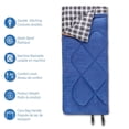 thumbnail image 4 of Ozark Trail 5C Rectangular Sleeping Bag, 75"(L) x33" (W), Temp Rating +41℉/+5℃, Polyester Outer,  Blue, 4 of 7