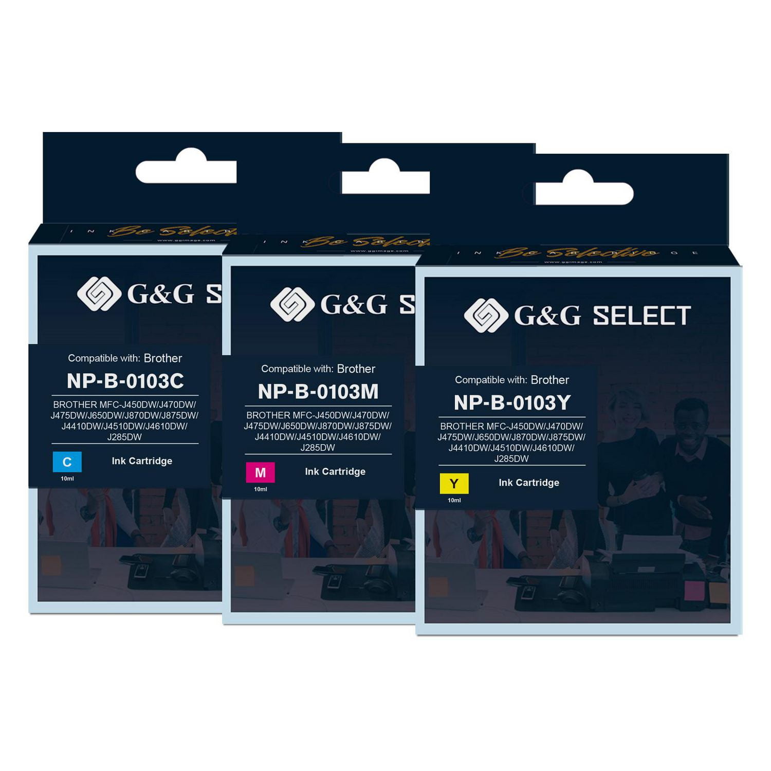 G&G Select Brother LC103 New Compatible Cyan, Magenta & Yellow Ink Cartridge 3 pack