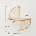 thumbnail image 5 of Abbracc Toolsnest Retro Wall Shelves Storage Unit Wood Industrial Metal Wire Rack Golden, 5 of 5