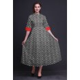 thumbnail image 2 of Bimba Check Ladies Button Down Print Dress A-Line Cocktail Party Shirt Dress-XX-Large, 2 of 5