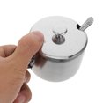 thumbnail image 5 of KAKOWELY sugar bowls with lid Stainless Steel Seasoning Pot with Cover and Spoon Kitchen Salt Pepper Condiment Pot Container for Home Kitchens Restaurants Use, 5 of 5