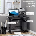 thumbnail image 4 of Computer Desk Laptop Table Space Saving Portable Home Office Wood Pullout, 4 of 10