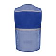 thumbnail image 2 of RUNQHUI Men Women Zipper High Visibility Reflective Safety Vest Construction Work Mesh Fabric Work Clothes Dark Blue 165, 2 of 7
