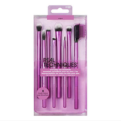 Refurbished Real Techniques 1991 Eyeshadow Brush, 8 Piece Set Purple