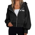 thumbnail image 1 of Veste en Polaire pour Femmes, Veste à Capuche Confortable avec Manches Longues, Coupe Ample, 1 of 5