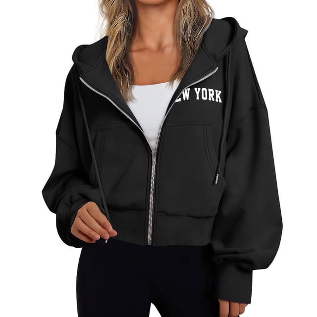 Veste en Polaire pour Femmes, Veste à Capuche Confortable avec Manches Longues, Coupe Ample