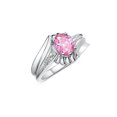 thumbnail image 3 of RYLOS Rings for Women Sterling Silver Swirl Z Ring 7X5MM Oval Gemstone &  Diamond Rings October Pink Ice Jewelry Size 7, 3 of 7