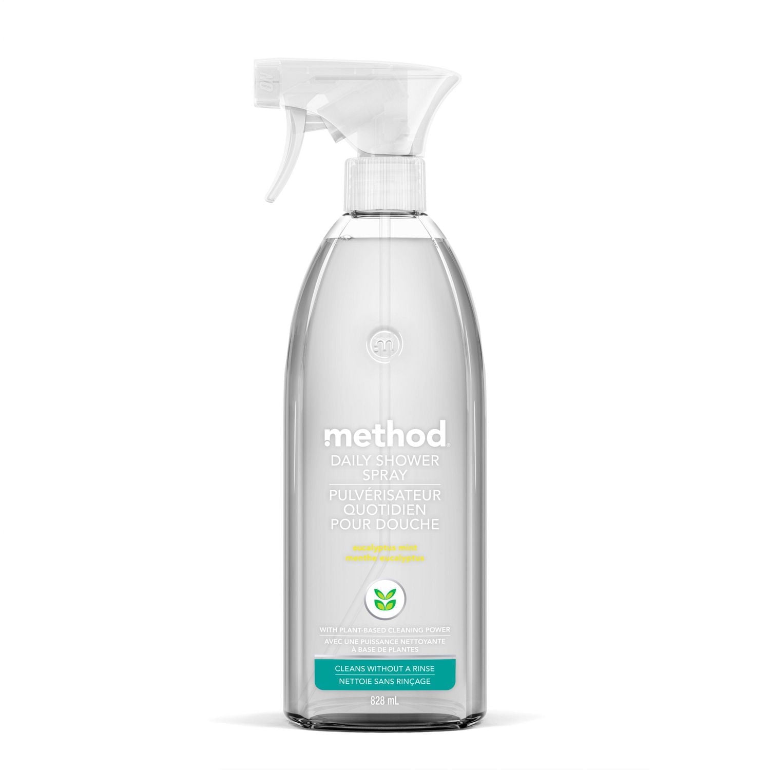 Method Vaporisateur Nettoyant Quotidien pour Douche, Nettoyant Naturel, Parfum Eucalyptus et Menthe, 828ml