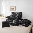 thumbnail image 5 of YST 7 Pcs Black Marble Comforter Set Full Size, Artwork Stone Pattern Bed In A Bag With Flat Sheet And Fitted Sheet For Kids And Adults, Marble Texture Bedding Set With Pillowcases & Shams, 5 of 5