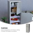 thumbnail image 4 of 1pc 1/12 Mini House Refrigerator Miniature Wooden Refrigerator Furniture Model, 4 of 6