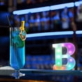 thumbnail image 4 of Colorful Light Up Letters Led Letter Lights with Remote 18 Colors Letters with Lights for Wedding Birthday Party Lamp Christmas Home Bar Decoration - Diamond Design Battery Powered, 4 of 7