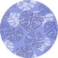 thumbnail image 1 of Ahgly Company Tapis Rond Lavable en Machine Intérieur Transitionnel Bleu Pastel, 3 Pieds Rond, 1 of 7