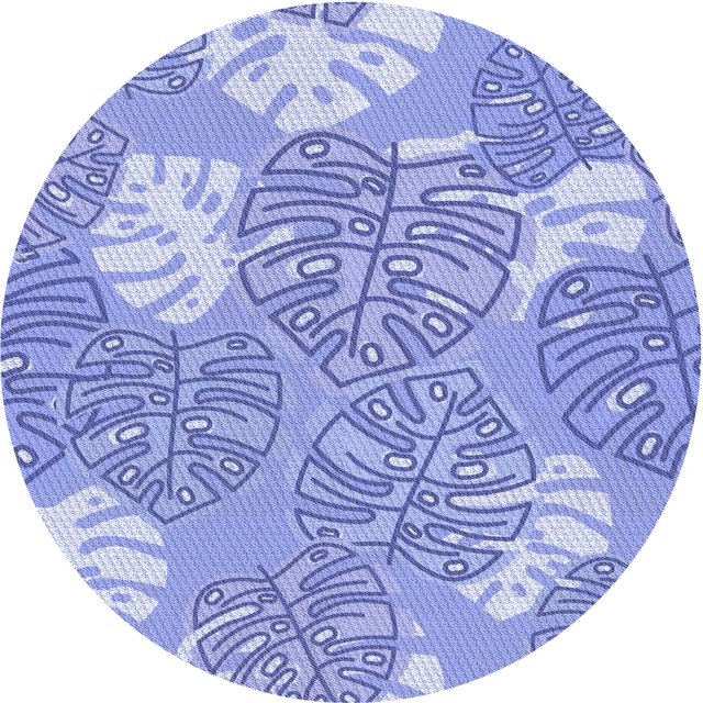 Ahgly Company Tapis Rond Lavable en Machine Intérieur Transitionnel Bleu Pastel, 3 Pieds Rond