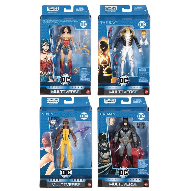 DC Comics Multiverse Figurine Articulée de 6 Pouces Lex Luthor Series - Ensemble de 4 (Construire une Figurine Lex Luthor)