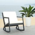 thumbnail image 1 of Safavieh PAT7013F Collection Extérieure Vernon Chaise à Bascule Blanche, Noir/beige, 1 of 4