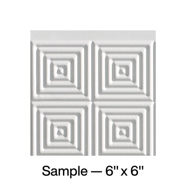 Fasade Miniquattro Decorative Vinyl Backsplash Panel Sample Gloss White