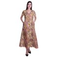 thumbnail image 1 of Moomaya Robe Longue Maxi pour Femmes à Manches Courtes, Robe Formelle/décontractée avec Poches P-TTG, 1 of 6