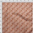 thumbnail image 4 of oneOone Cotton Poplin Rust Brown Fabric Abstract Sewing Material Print Fabric By The Yard 42 Inch Wide, 4 of 5