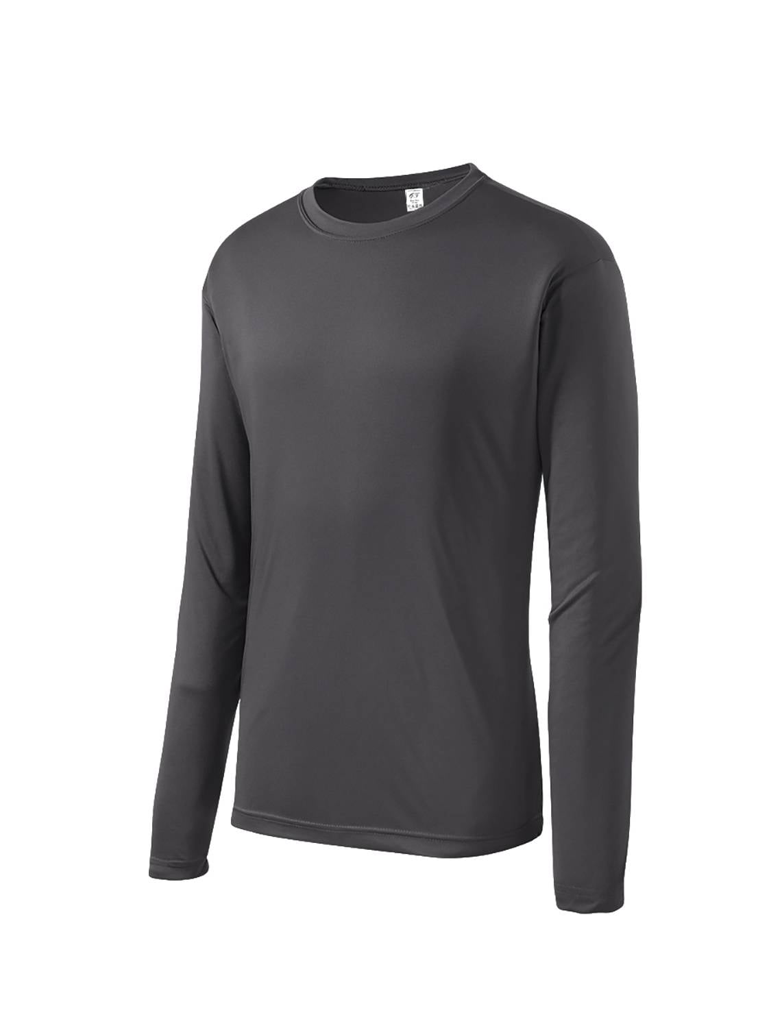Gravity Threads Chandail à Manches Longues pour Hommes à Évacuation de l'Humidité - Gris Fer - Grand