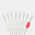 thumbnail image 4 of QualitChoice 7+1 Silicone Space Beans High Tightness and Concentricity Competitive Fishing Gear Accessories [Large] white and red L 1Set, 4 of 6