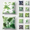 thumbnail image 4 of Housse de Coussin Feuilles de Monstera Fraîches Feuilles Tropicales Décorative en Coton Lin Toile de Jute Carrée Housse de Coussin Extérieure, 4 of 7