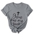 thumbnail image 5 of EGNMCR Shirts Easter Chemises pour Femmes Chemises Imprimé de Pâques pour Femmes Lettrage de Pâques Imprimé Col Rond Haut à Manches Courtes Haut/chemise à Manches Courtes Col Rond T - pour Femmes, 5 of 5