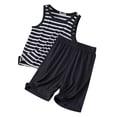 thumbnail image 1 of MIASHUI Ensemble Débardeur et Short pour Garçons Deux Pièces Été Sans Manches Pyjamas, Noir, 8-9 Ans, 1 of 3