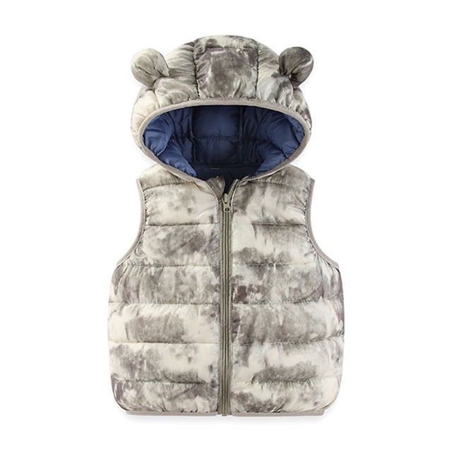 Girls And Toddlers Lightweight Packable Vest Windproof Warm Outdoor Jacket For Kids