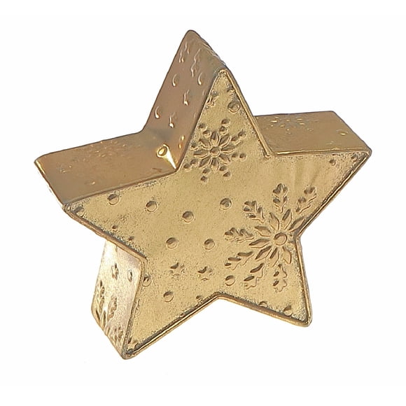 Gold Metal Embossed 3D Star Stand (8.7")